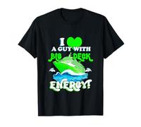 Cool cruising vacation wife partner heart Big Deck Energy T-Shirt
