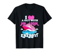 Cool cruising vacation wife partner heart Big Deck Energy T-Shirt