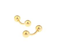 Cool Cufflinks, Gold Cufflinks for Women Ball Wedding Father's Day Gift 0.8X0.8CM