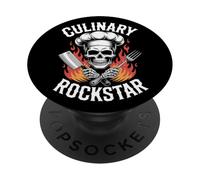 Cool Culinary Rockstar Graphic Style PopSockets Adhesive PopGrip