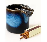 Cool & Cute Ceramic Ashtray - Deep Ash Tray with Holder