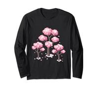 Cool Cute Cherry Blossom Sakura Spring Japan Modern Japanese Long Sleeve T-Shirt