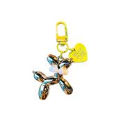 COOL Cute dog animal keychain, car keychain pendant, bag decoration, suitable for making small gifts for friends and relatives (YELLOW)