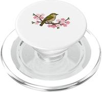 Cool Cute Japanese Bush Warbler Cherry Blossoms Tree Bird PopSockets PopGrip for MagSafe