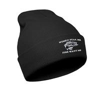 Cool Cute Knit Beanie Hats for Men Women Emo Gothic Birthday Christmas Halloween Skull Goth Skeleton Gifts Presents Winter, Women Fear Me-1, One Size