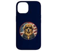 Cool Cute Tibet Mastiff Dog Puppy Sunglasses USA Flag Case for iPhone 14