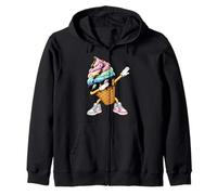 Cool Dab Dancing Fun Cone Ice Cream Zip Hoodie