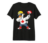 Cool Dabbing Canadian Goose Maple Leaf Graphic Premium T-Shirt