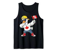 Cool Dabbing Canadian Goose Maple Leaf Graphic Tank Top