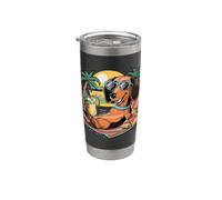 Cool Dachshund on the Beach Stainless Steel Insulated Tumbler