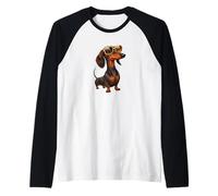 Cool Dachshund Wiener Dog Vibe Ultimate Style Raglan Baseball Tee
