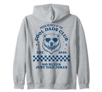 Cool Dad Club Polar Funny Bear ON BACK Zip Hoodie