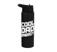 Cool Dad Energy Funny Fathers Day Humor Style Stainless Steel Insulated Water Bottle