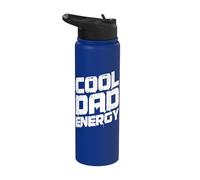 Cool Dad Energy Funny Fathers Day Humor Style Stainless Steel Insulated Water Bottle