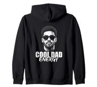 Cool Dad Energy Modern Stylish Father Vibes Zip Hoodie