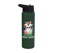 Cool Daddy Dad Kawaii Cute Bunny Egg Happy Easter Sunday Stainless Steel Insulated Water Bottle