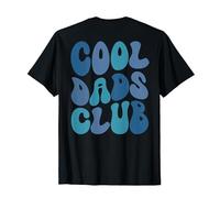 Cool Dads Club On Back | Groovy Retro Wave T-Shirt, Men, Black, 4X-Large