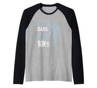 Cool Dads Run 10Ks Running Race Runner 10K Raglan Baseball Tee
