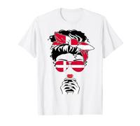 Cool Danish Coffee Mama Mom Girl Aunt Sis Denmark Flag Print Value Graphic T-Shirt
