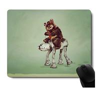 Cool Dark Warrior Design Mouse Pad, Square Mouse Mat with Non-Slip Rubber Base, Gaming Mouse Pads for Computer Laptop