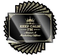 Cool Decor Tiny Tattoos - Keep Calm I'm Almost A Marketing Officer Removable Decal Wall Easy Peel for Motorcross(8X12CM)