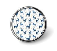Cool Deer Blue Print Enamel Pins for Backpack - Cute Jacket Coat Hat Bags Badge Pins, Funny Unique Novelty Button Pin Women Men Fashion Jewelry Accessories