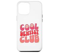 Cool Dentist Club Retro Bubble Letters Dental Style Groovy Case for iPhone 12 Pro Max