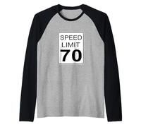 COOL Design Speed Limit 70! Raglan Baseball Tee