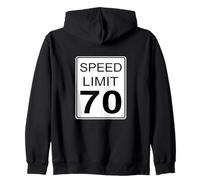 COOL Design Speed Limit 70! Zip Hoodie