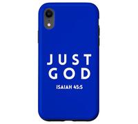 Cool Design white letters "JUST GOD" Case for iPhone XR