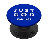Cool Design white letters "JUST GOD" PopSockets Adhesive PopGrip