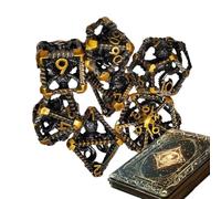 Cool Dice Set, Role Play Dice - Steampunk POLYEDRAL Dice Games Set - Metal Family Gatherings RPG Board Games Accessories for Adults, Men, Women, Teens