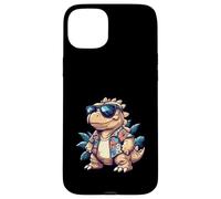 Cool Dinosaur Stegosaurus Summer Vacation Case for iPhone 15 Plus