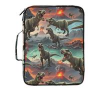 Cool Dinosaurs Art Expandable Filing Folder, Binder Bag with 7 Pockets and Removable Ring, Portable Organizer for School