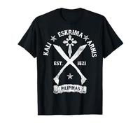 Cool Distressed Kali Arnis Eskrima T-Shirt - Cross Sword Tee T-Shirt