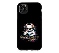 Cool DJ Cat Music Mixing Headphones Turntable Design Case for iPhone 11 Pro Max