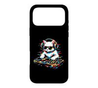 Cool DJ Cat Music Mixing Headphones Turntable Design Case for iPhone 17 Pro Max