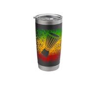Cool Djembé Drum Art for Proud Djembe Drummers on Reggae Day Stainless Steel Insulated Tumbler