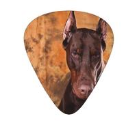 Cool Doberman Pinscher Dog,12 Pcs Guitar Pick,3 Different Thickness Plectrums for Acoustic Guitar Bass Ukulele (0.46mm 0.96mm 0.71mm)