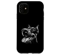 Cool Doberman Sticking Tongue Out in Playful Defiance Face Case for iPhone 11