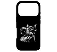 Cool Doberman Sticking Tongue Out in Playful Defiance Face Case for iPhone 17 Pro