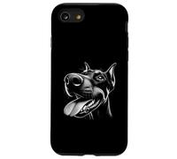 Cool Doberman Sticking Tongue Out in Playful Defiance Face Case for iPhone SE (2020) / 7/8