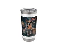 Cool Dog Pizza Nocturne Night Dog Stainless Steel Insulated Tumbler