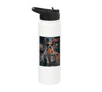 Cool Dog Pizza Nocturne Night Dog Stainless Steel Insulated Water Bottle