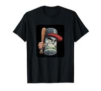 Cool Dollar Bill Guy with Cap and Baseball Costume T-Shirt