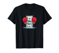 Cool Dollar Bill in Boxing Arena for Sport and Money Lovers T-Shirt