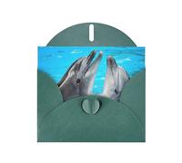 Cool Dolphin Thank You Card Envelope 4x6 Inch Wedding Baby Shower Thank You Bride Shower Business Birthday.