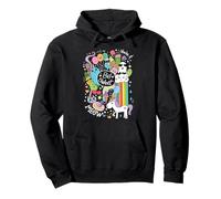 Cool Doodle Graphic Color Cartoon Teen Girls Pullover Hoodie