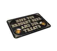 Cool Door Mat Hope You Brought Beer and Dog Treats Mat Front Porch Fall Decor Outside Decor(65X90CM)