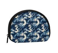 Cool Dragon Blue Print Coin Purse - Mini Coin Purses for Women, Cute Small Change Purse Coins Pouch